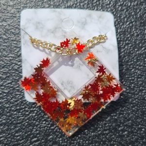 Acrylic Leaf Necklace